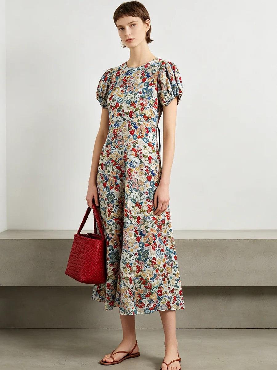 Cadiz Cotton Floral Midi Dress