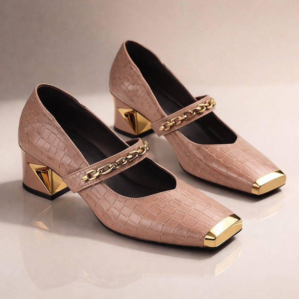 Cadogan Pointed Heels - Desert Sand