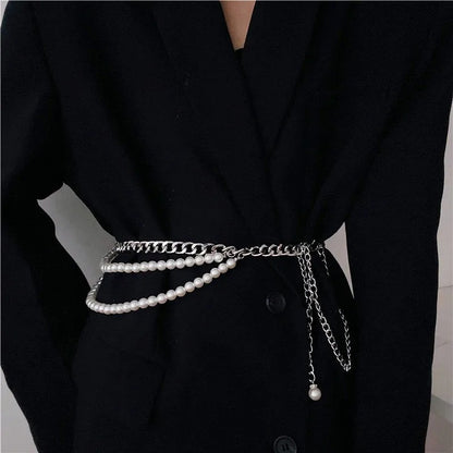 Capri Pearl Chain Belt - Duo Pearl Chain