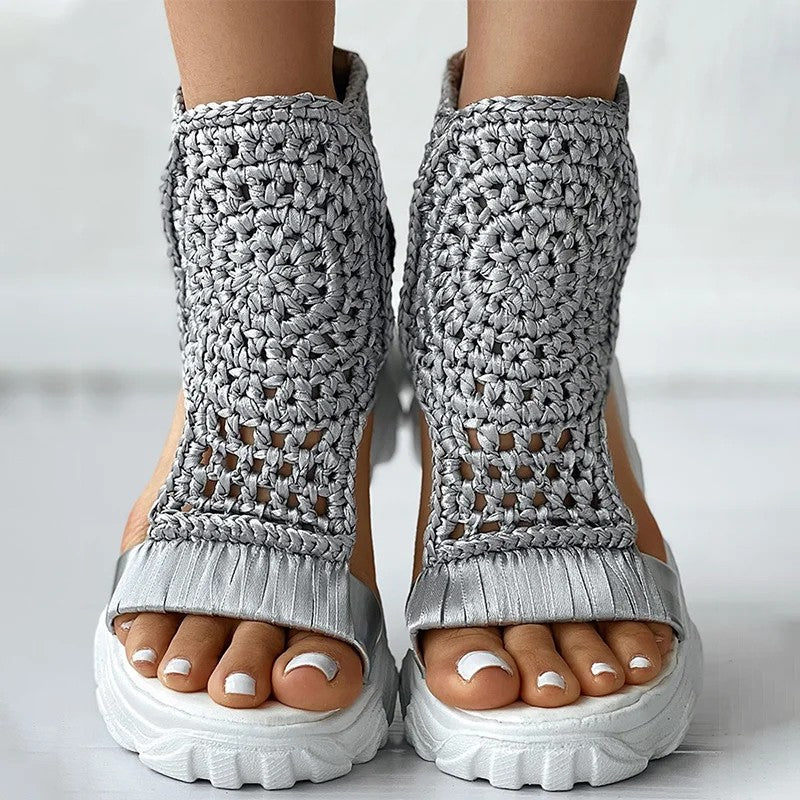 Capri Woven Wedge Sandals