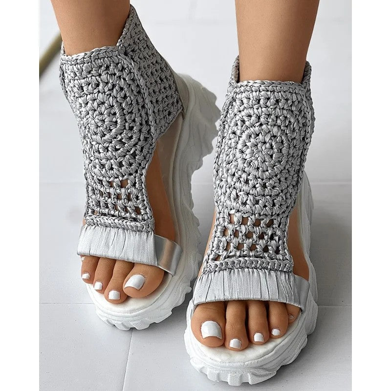 Capri Woven Wedge Sandals