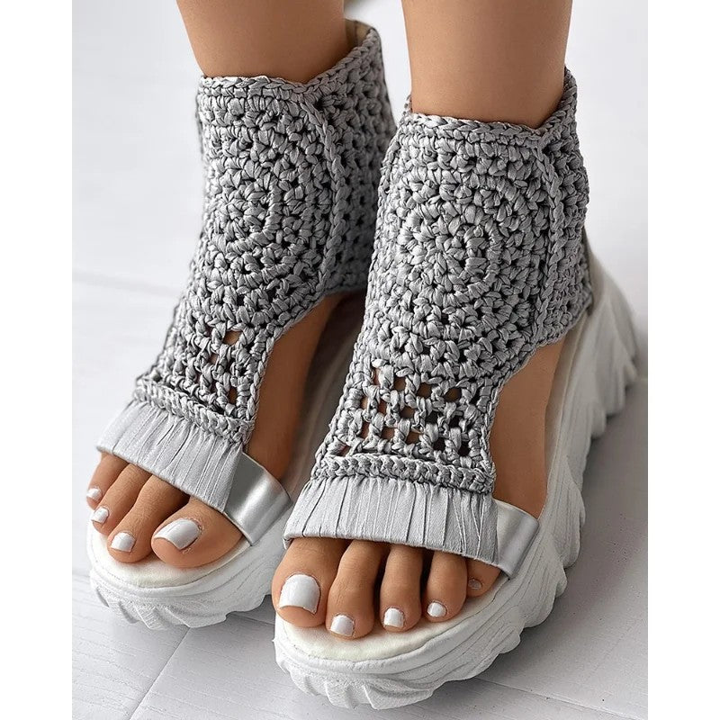 Capri Woven Wedge Sandals