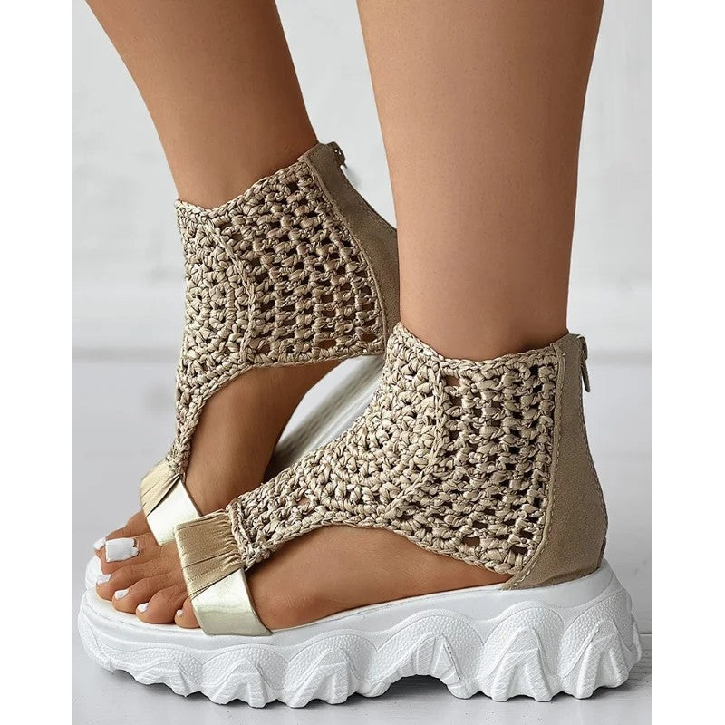 Capri Woven Wedge Sandals