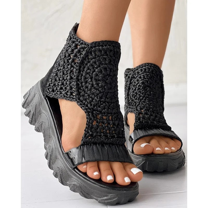 Capri Woven Wedge Sandals