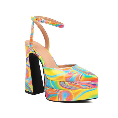 Catania Patent Leather Platform Sandals