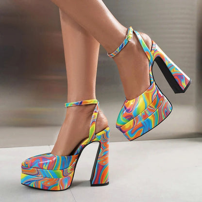 Catania Patent Leather Platform Sandals