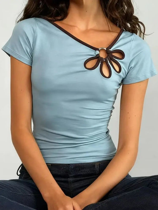 Celestine Flower Ring Top