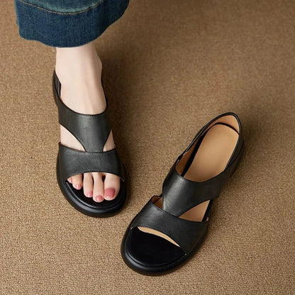Cesenatico Leather Platform Sandals