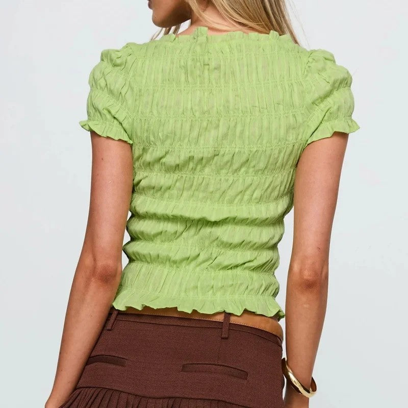 Chambord Smocked Short Top