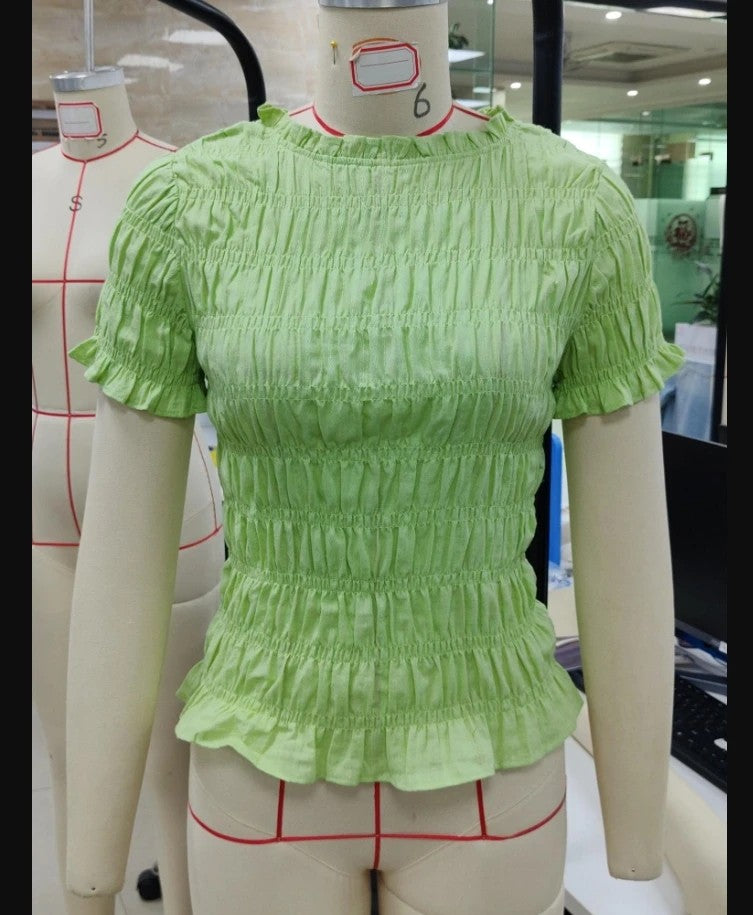 Chambord Smocked Short Top
