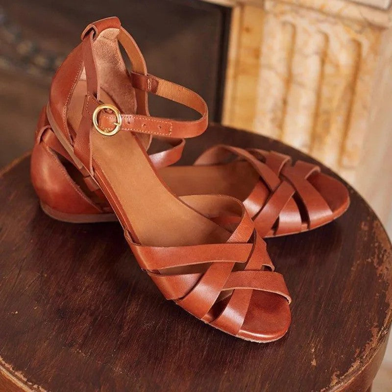 Chantilly Woven Leather Sandals