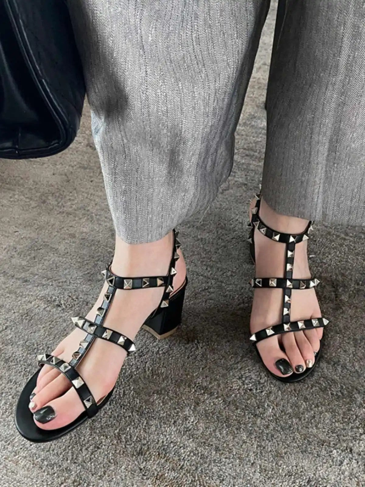 Clairmont Studded Block Heels