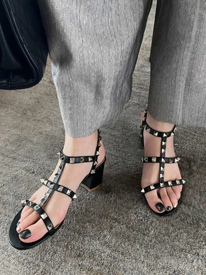 Clairmont Studded Block Heels