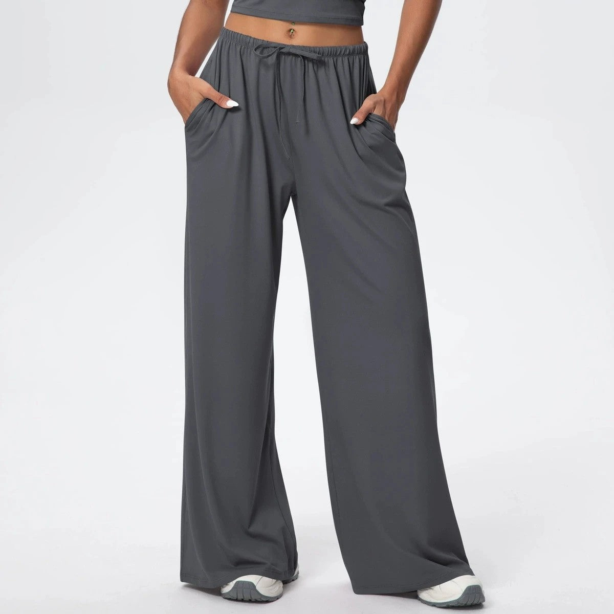 Cloud9 Wide Leg Pants - Ash Grey