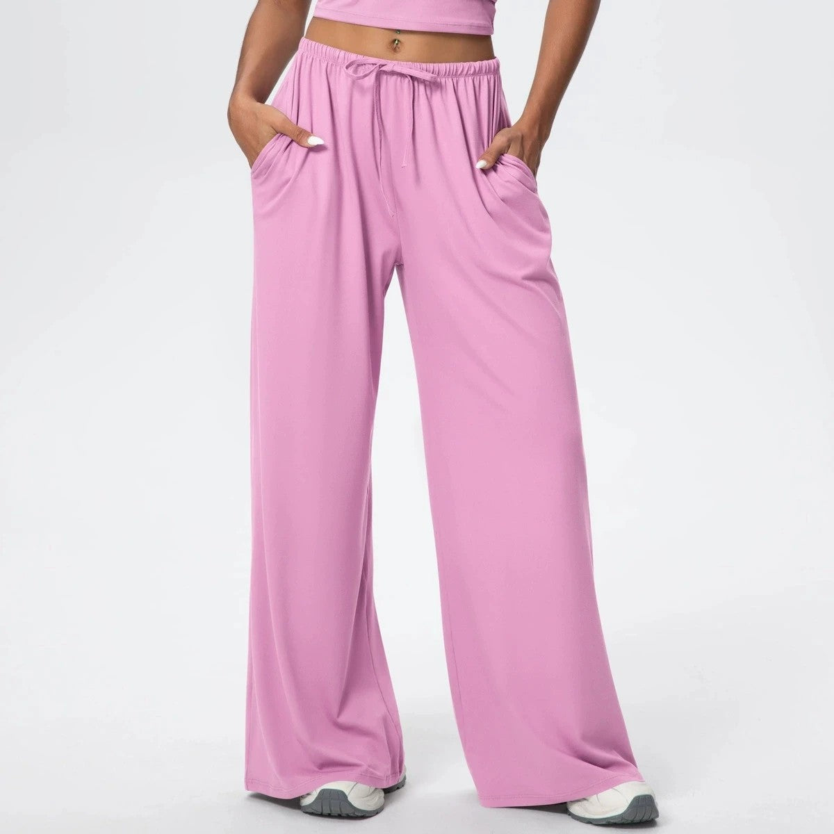 Cloud9 Wide Leg Pants - Blush Pink