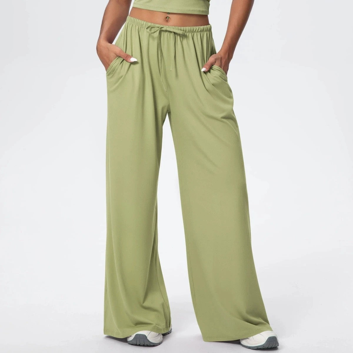 Cloud9 Wide Leg Pants - Vibrant Lime
