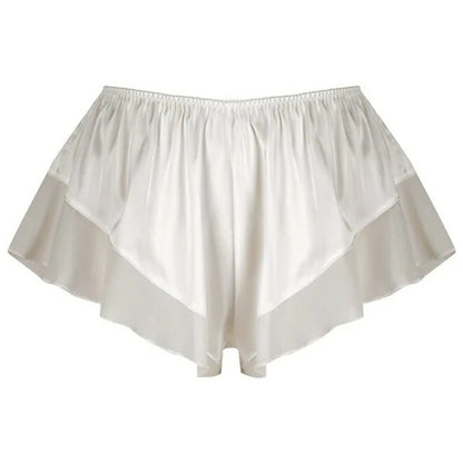 Como Satin Ruffle Shorts