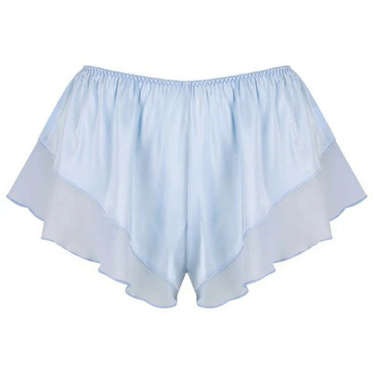 Como Satin Ruffle Shorts