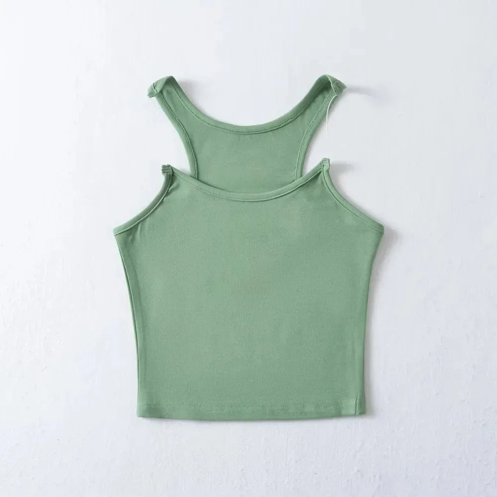 Cora Seamless Tank Top - Sage