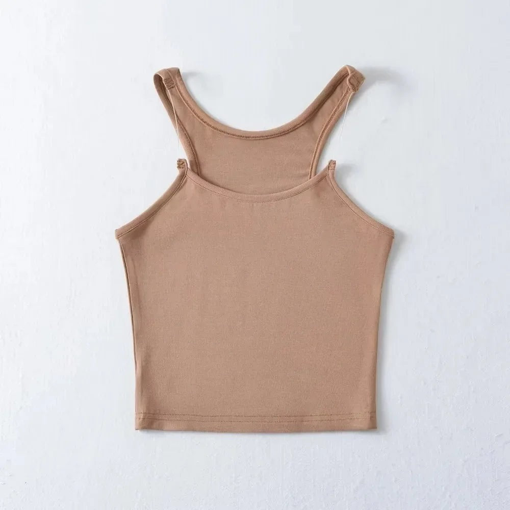 Cora Seamless Tank Top - Sand