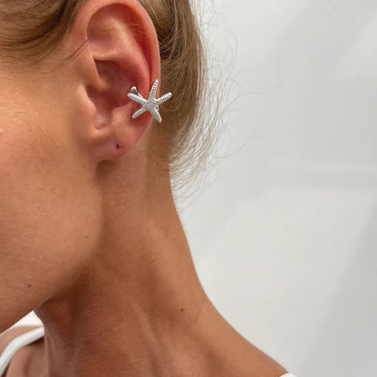 Cordoba Non-Piercing Ear Cuff - Starfish Outline Silver