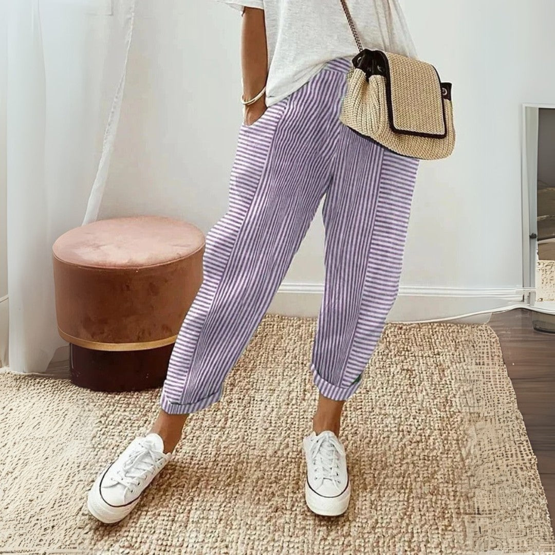 Corelli Elastic Waist Pants - Amethyst