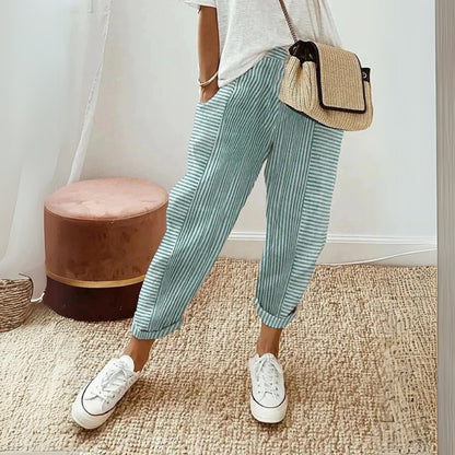 Corelli Elastic Waist Pants - Forest Green