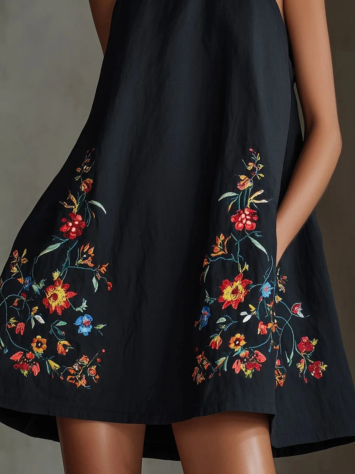 Corfu Embroidered Mini Dress