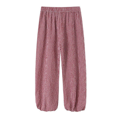 Corfu Plaid Lantern Pants