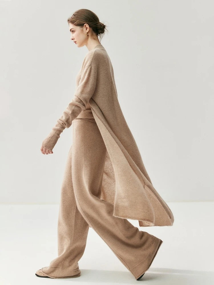 Cortina 100% Cashmere Long Cardigan - Camel
