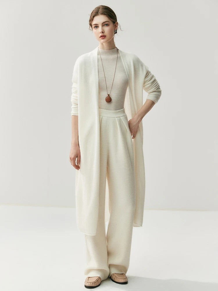 Cortina 100% Cashmere Long Cardigan - Ivory