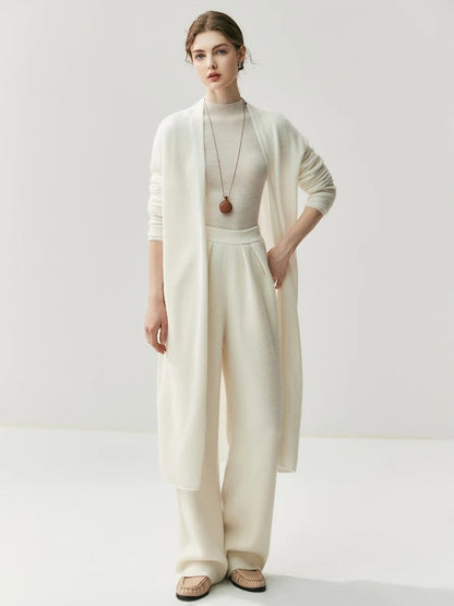 Cortina 100% Cashmere Long Cardigan - Ivory