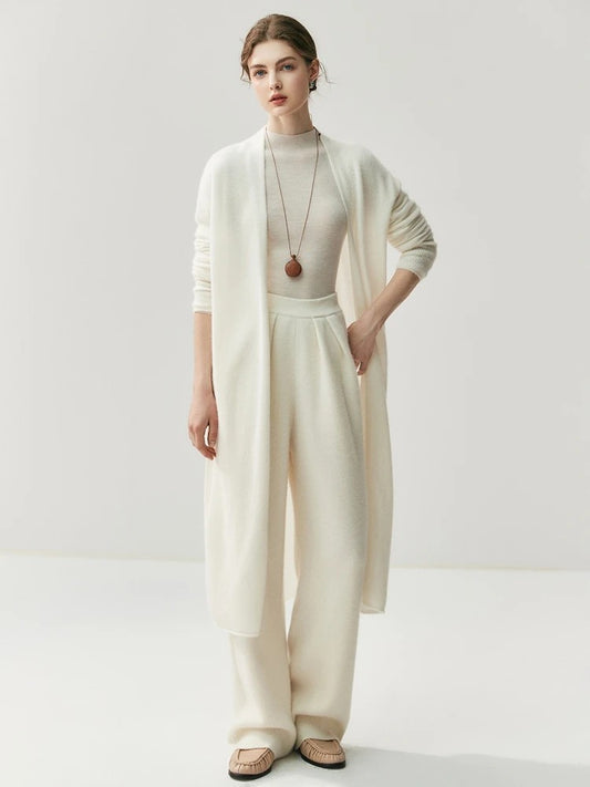 Cortina 100% Cashmere Long Cardigan - Ivory