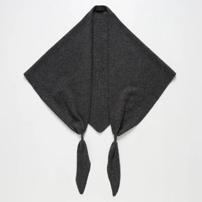 Cortina Cashmere Triangle Scarf - Charcoal Grey