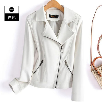 Cremona Leather Moto Jacket - Ecru