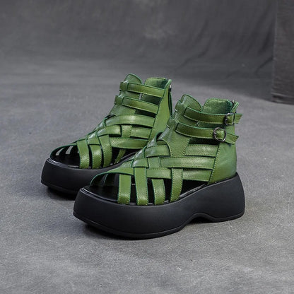 Cristano Woven Genuine Leather Sandals