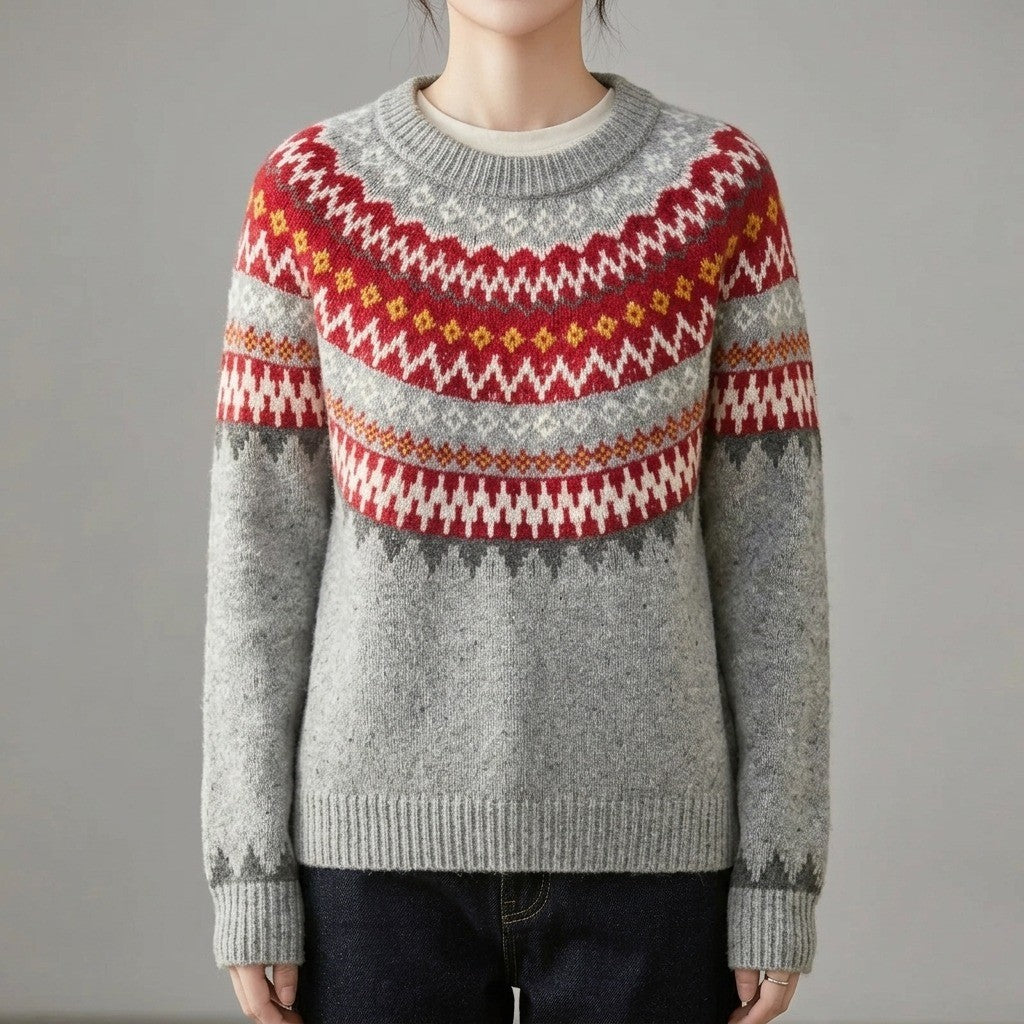 Davos Fair Isle Merino Wool Sweater