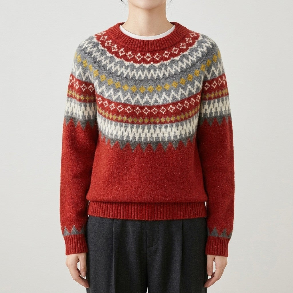 Davos Fair Isle Merino Wool Sweater