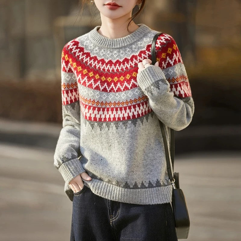Davos Fair Isle Merino Wool Sweater