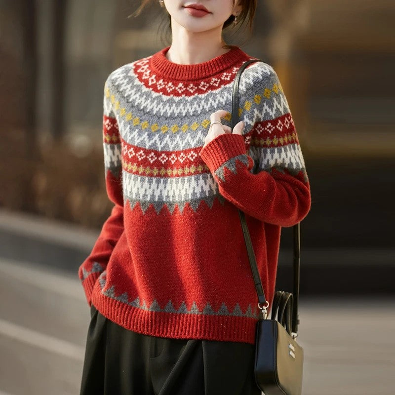 Davos Fair Isle Merino Wool Sweater