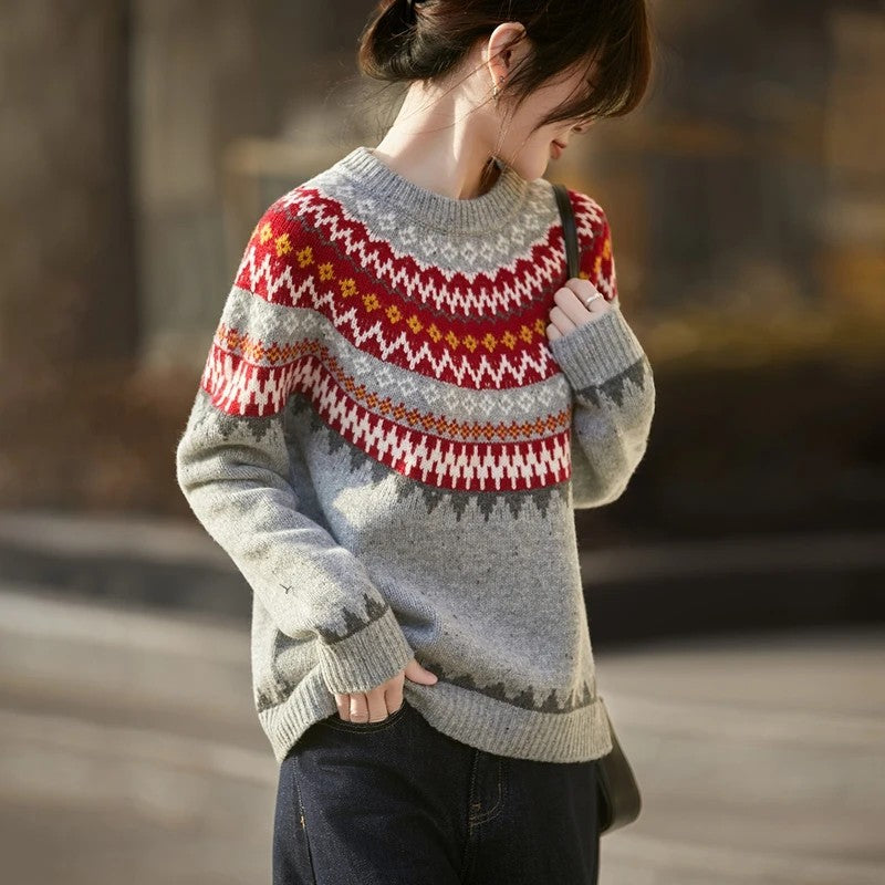 Davos Fair Isle Merino Wool Sweater