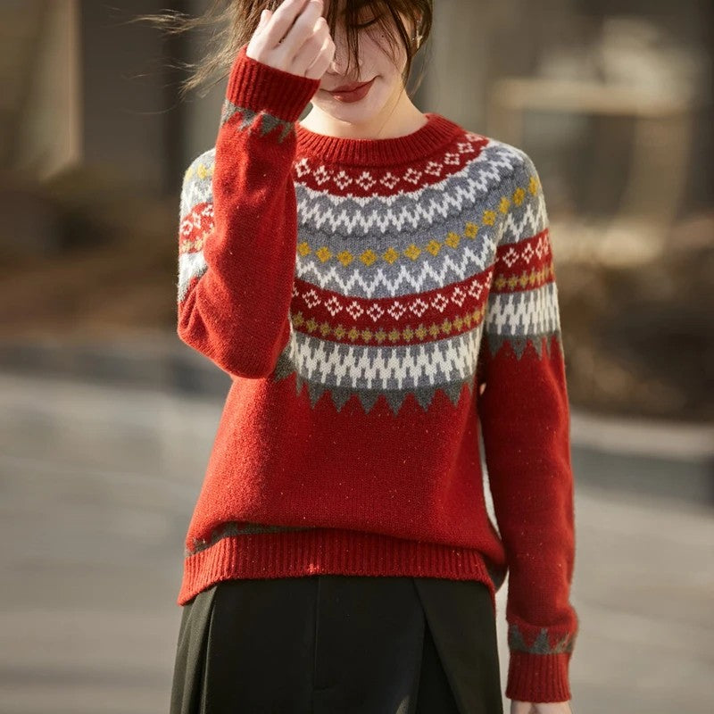 Davos Fair Isle Merino Wool Sweater