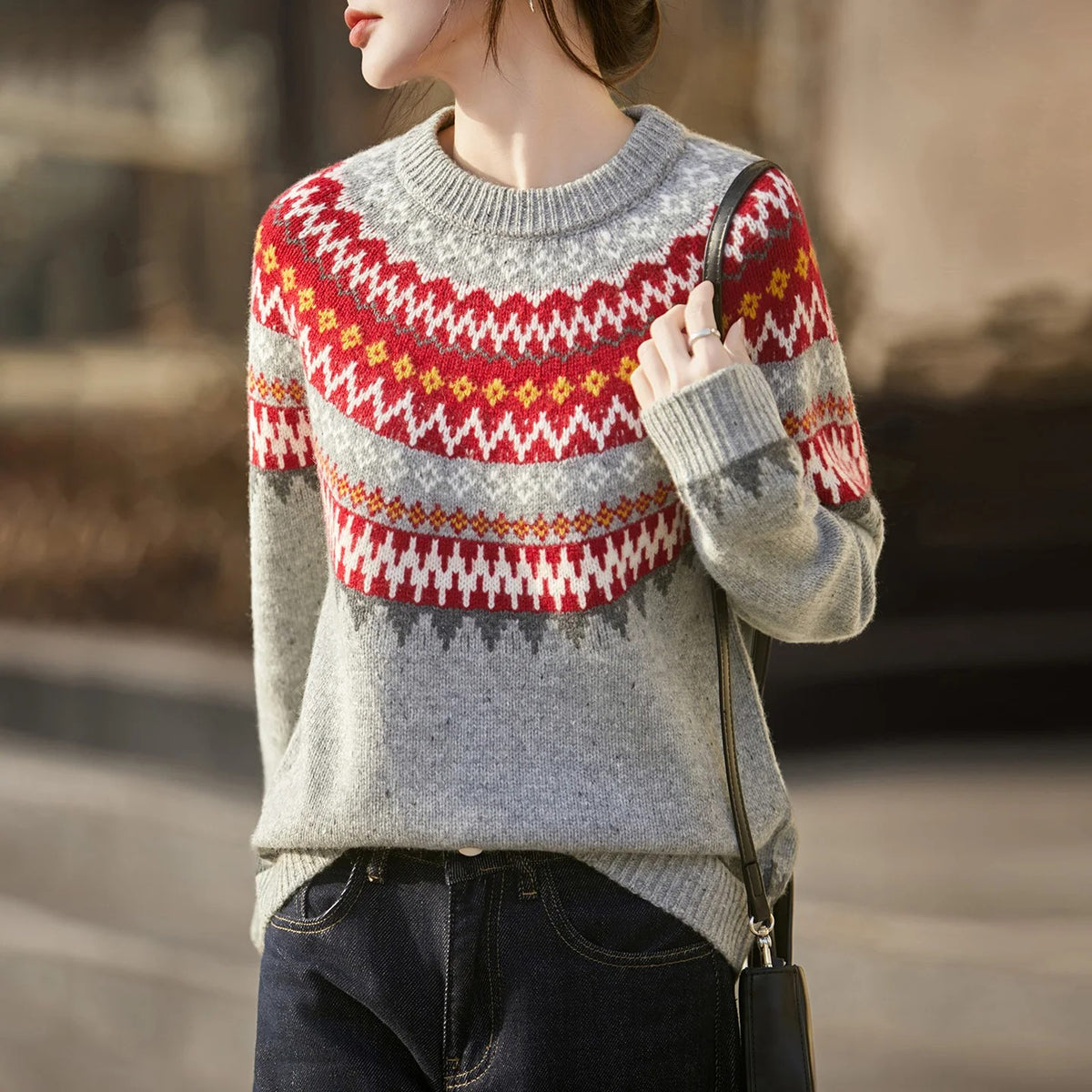Davos Fair Isle Merino Wool Sweater