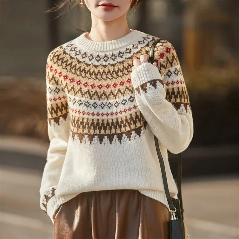 Davos Fair Isle Merino Wool Sweater