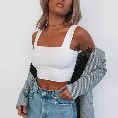 Diano Square Neck Crop Top