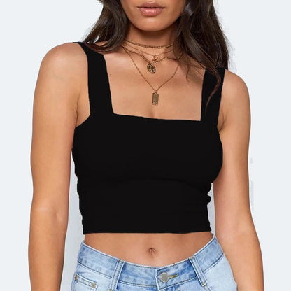 Diano Square Neck Crop Top