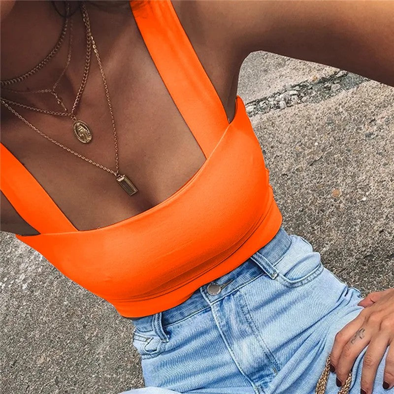 Diano Square Neck Crop Top