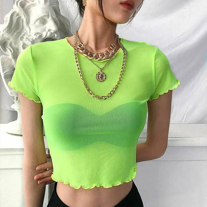 Estrela Mesh Crop Top