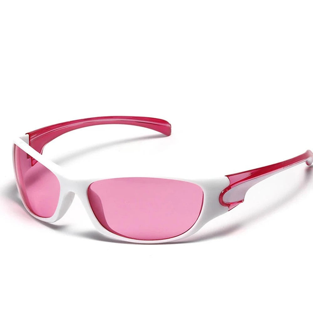 Enduro Silver Y2K Sunglasses - Arctic Rose