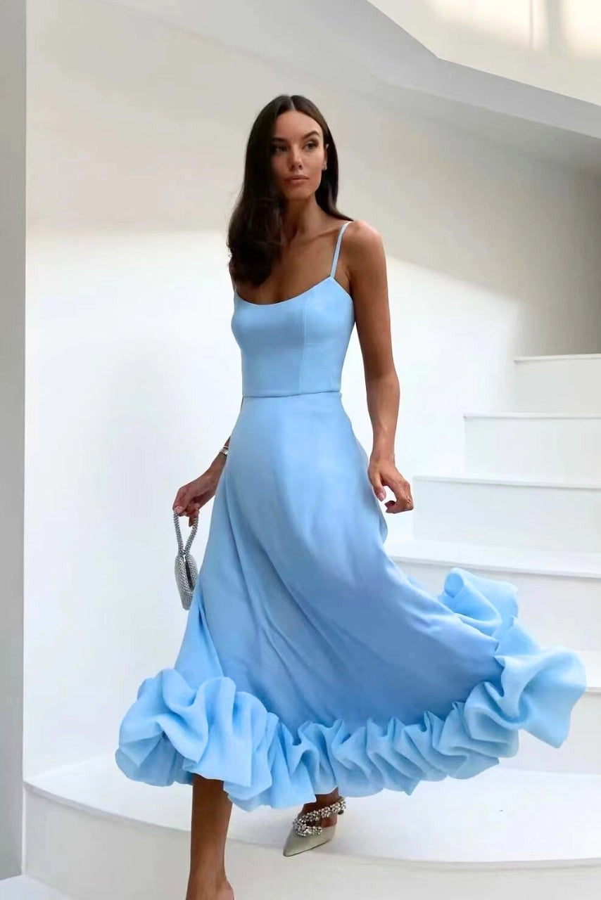 Seville Evening Midi Dress - Sapphire Blue